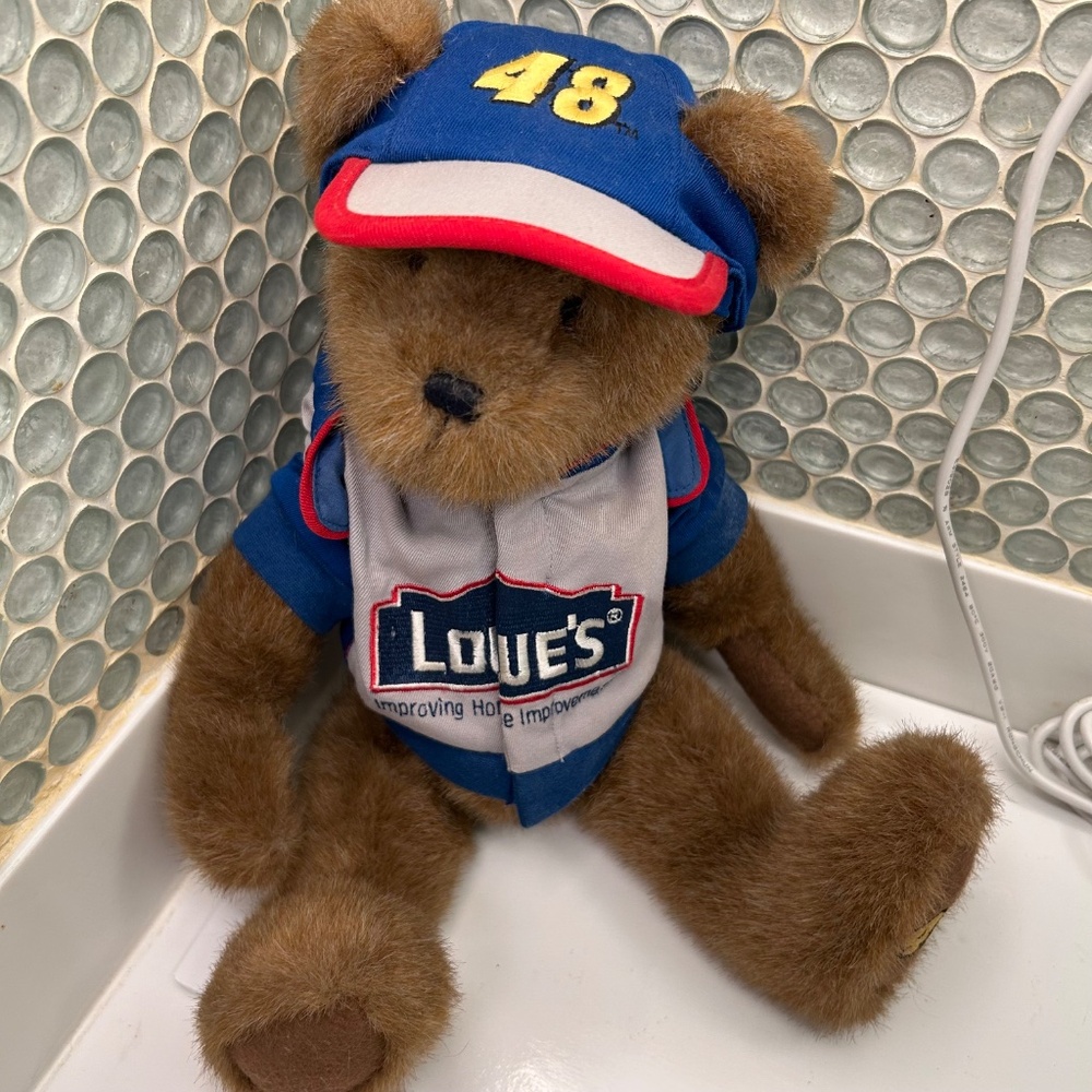 Jimmie Johnson # 48 NASCAR Boyds Collection Weighted Stuffed Teddy Bear - Picture 3 of 7